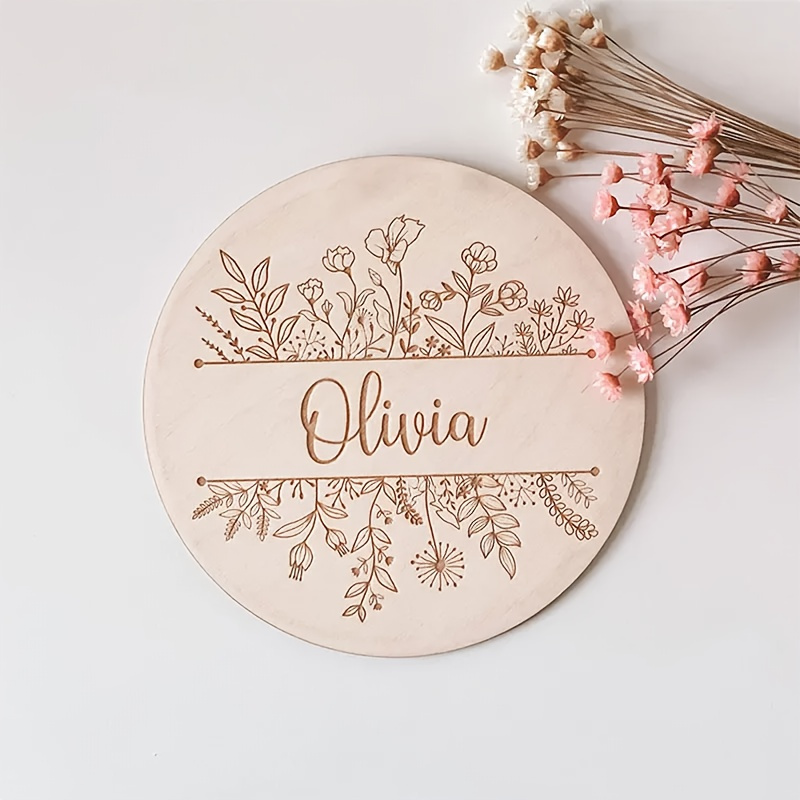 Baby Products Decoration - Targa Personalizzata con Nome Inciso a