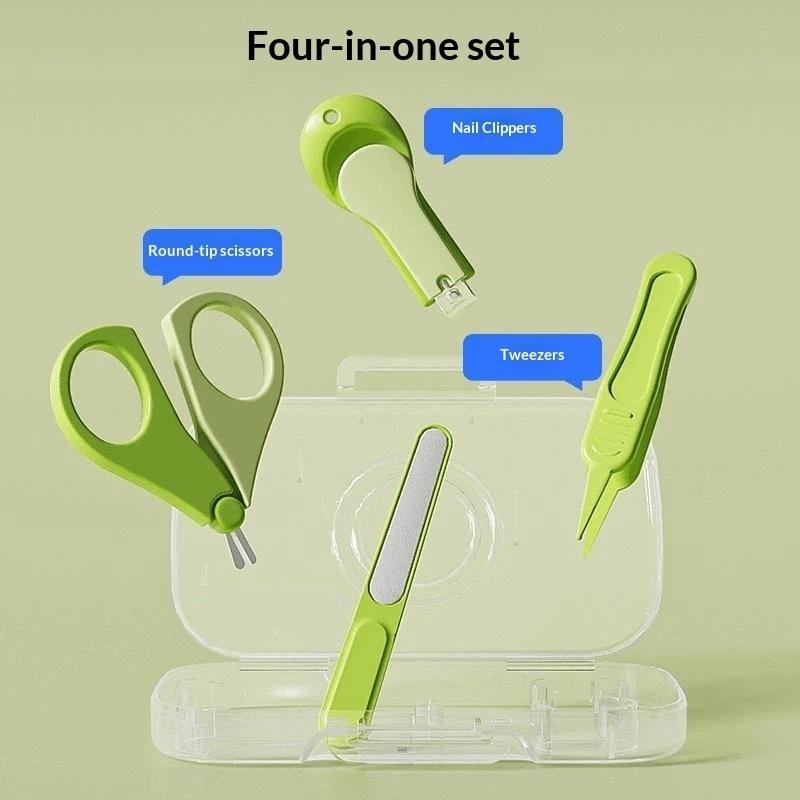Baby Products Kit Set - Set di 4 Pinzette Tagliaunghie Portatili