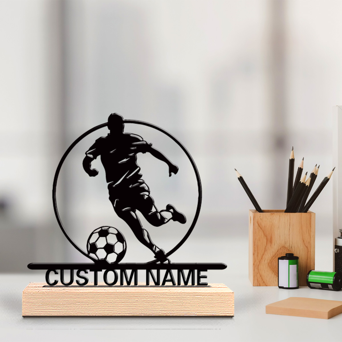 Baby Products Decoration - Statua in Metallo Personalizzata di Calciatore