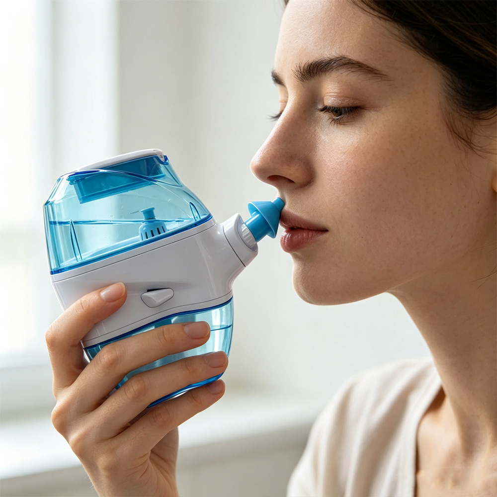 Nasal Aspirator - Irrigatore Nasale Elettrico Ricaricabile, 360 °